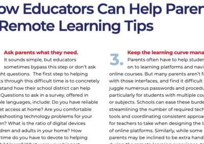 How Educators Can Help Parents: 6 Remote Learning Tips